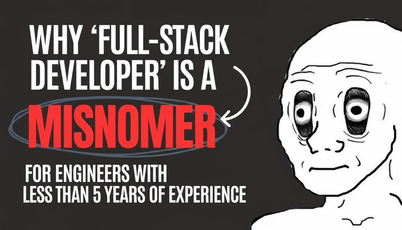 Why ‘Full-Stack Developer’ is a Misnomer for Engineers with Less than 5 Years of Experience