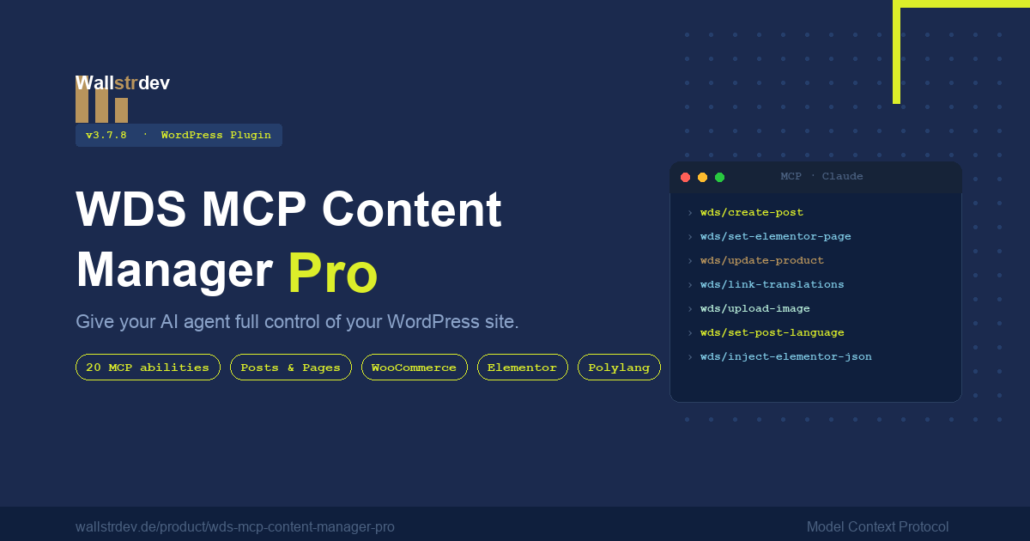 WDS MCP Content Manager Pro