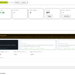Pacekeeper Prediction Market bot dashboard